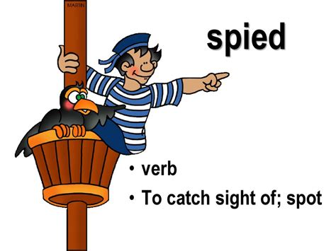 spied verb .